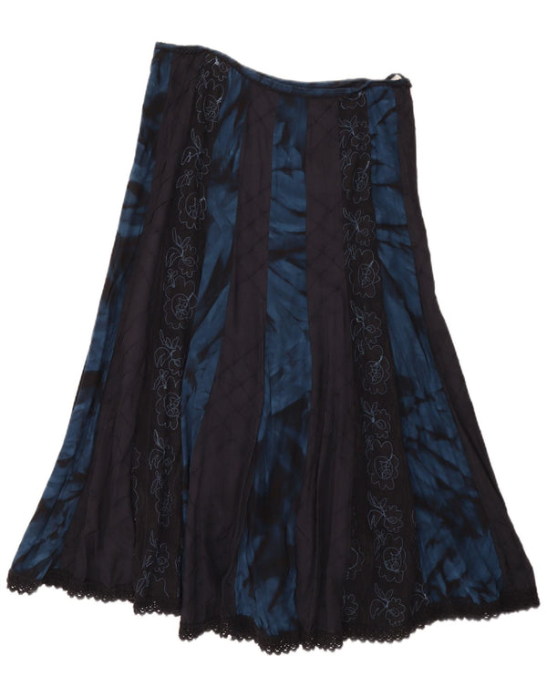 Gonna a trapezio Marks & Spencer da donna Per Una UK 12 media W32 blu floreale