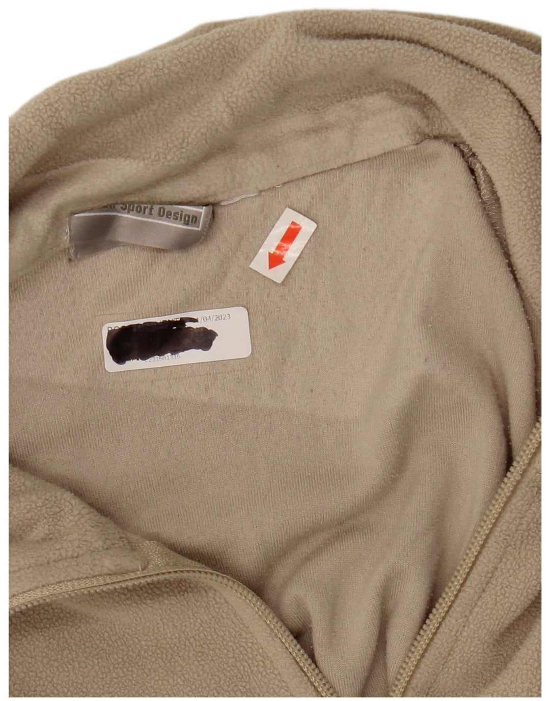 Maglione in pile da uomo con zip e collo LOTTO beige medio