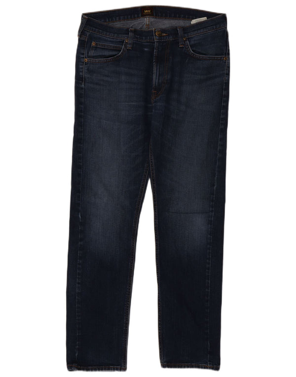 Jeans dritti da uomo Lee Daren Zip Fly W33 L32 cotone blu navy
