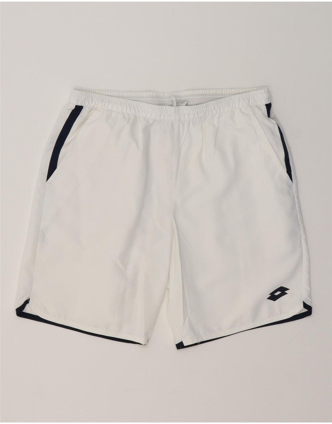 Pantaloncini sportivi da uomo LOTTO piccoli in poliestere bianco