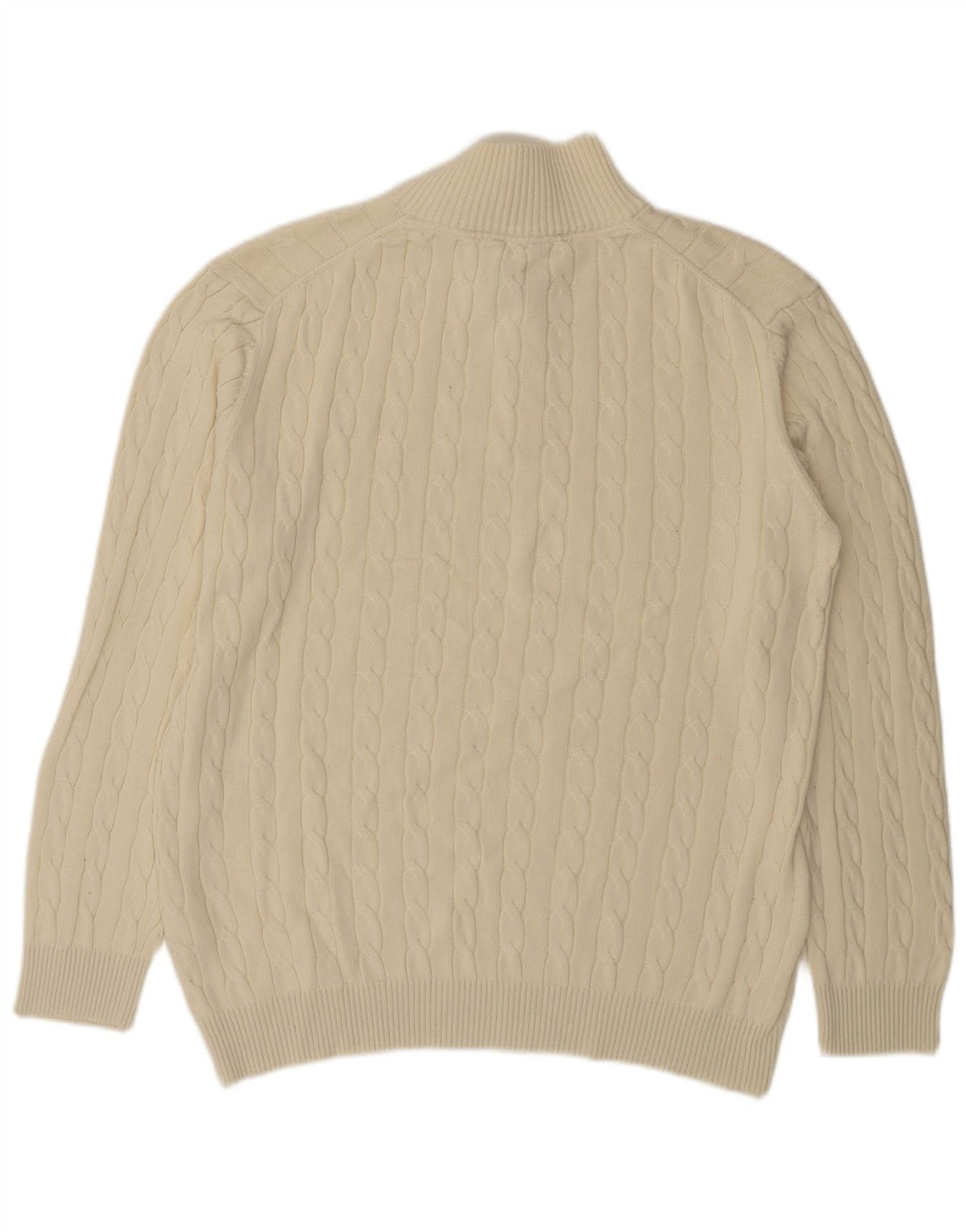 Gant Maglione da uomo con collo a bottoni 2XL in cotone bianco sporco