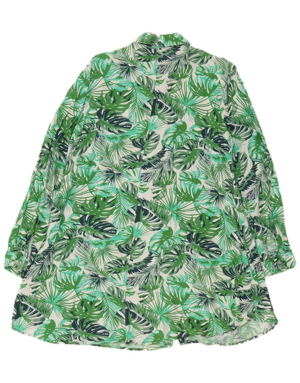 Abito chemisier oversize da donna Carrera UK 10 Piccolo viscosa floreale verde