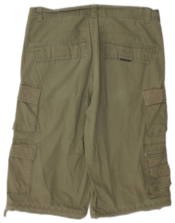 AUSTRALIAN L'ALPINA Pantaloncini cargo da uomo IT 50 Large W34 Cotone kaki