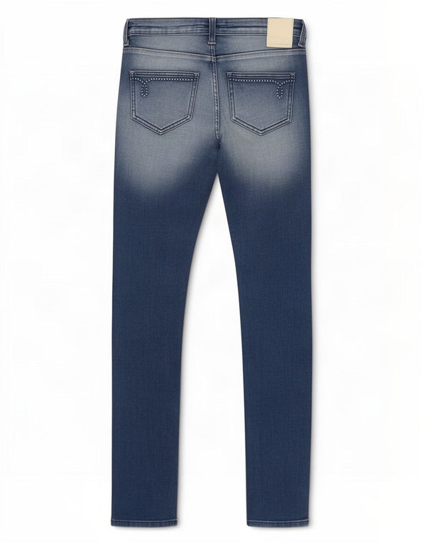 Jeans skinny a vita bassa da donna Calvin Klein W25 L32 cotone blu