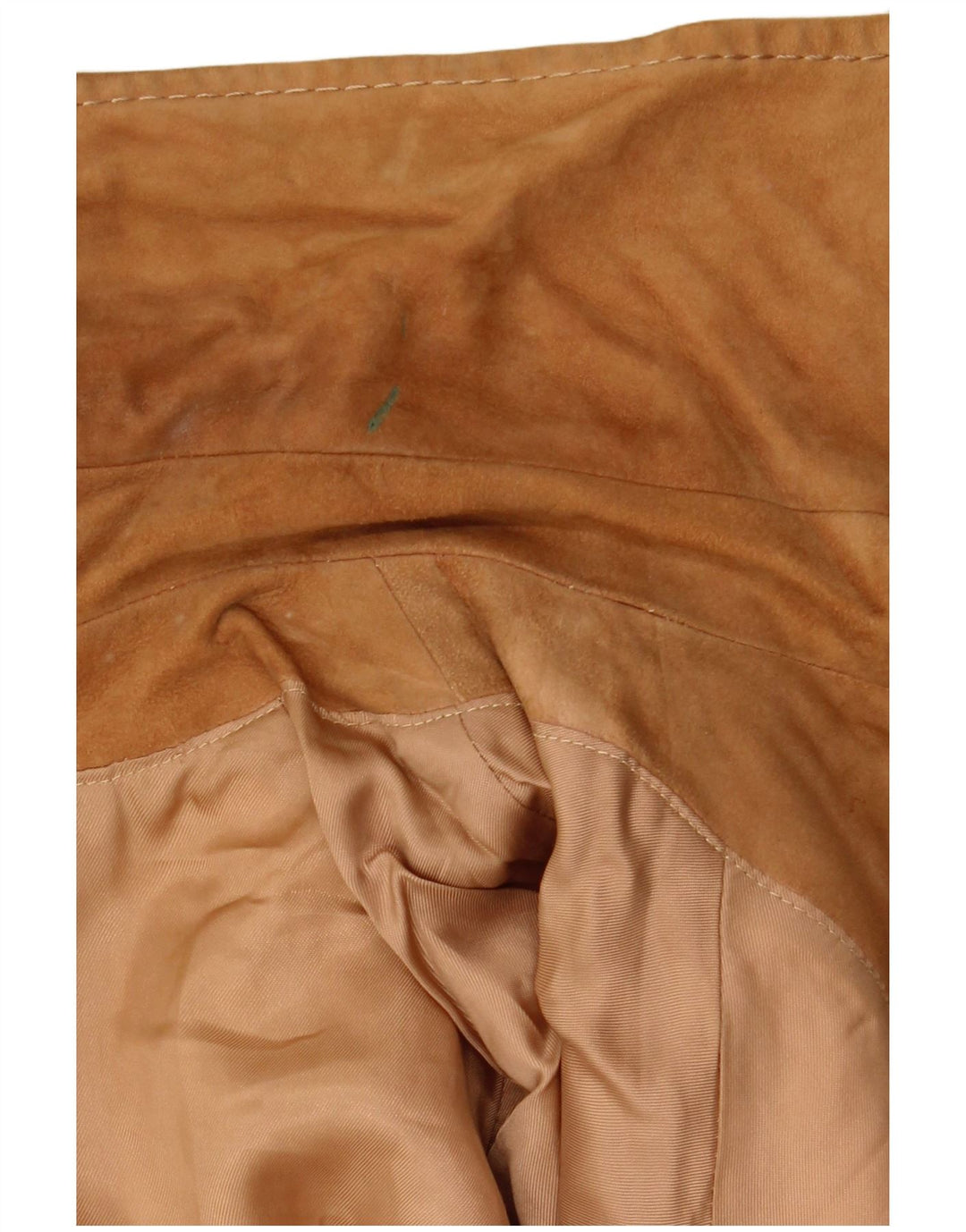 Giacca militare in pelle scamosciata vintage da donna IT 48 XL Marrone