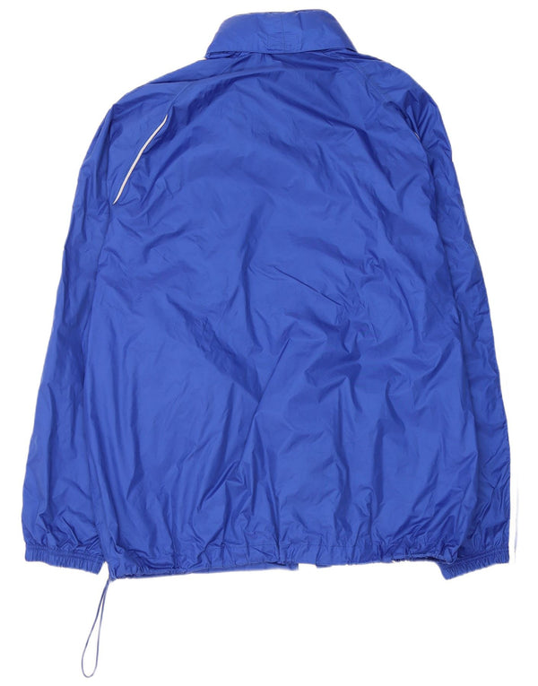 Giacca antipioggia con cappuccio da uomo Adidas UK 42 XL blu poliammide