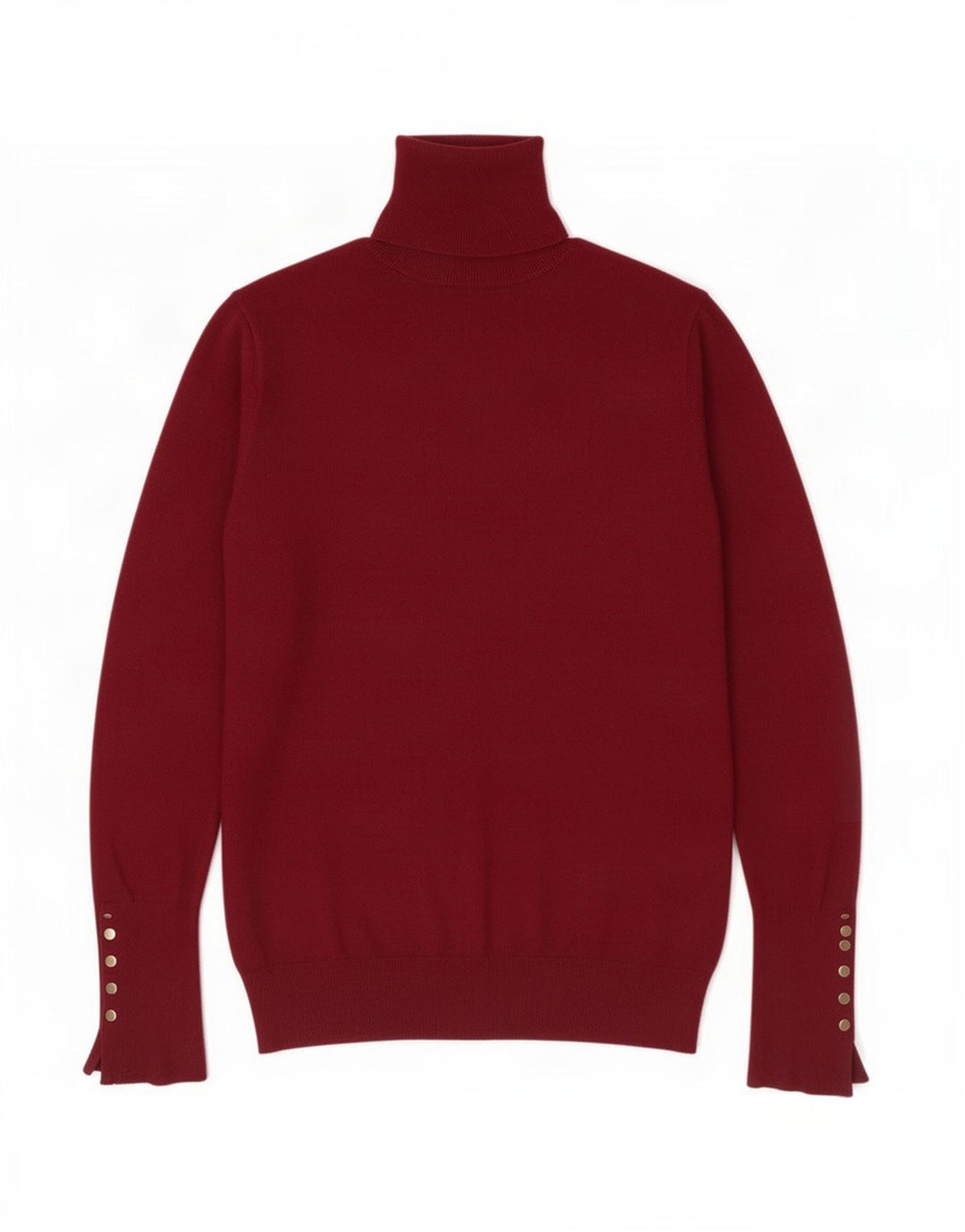 Maglione maglione collo alto da donna Zara UK 12 Borgogna medio