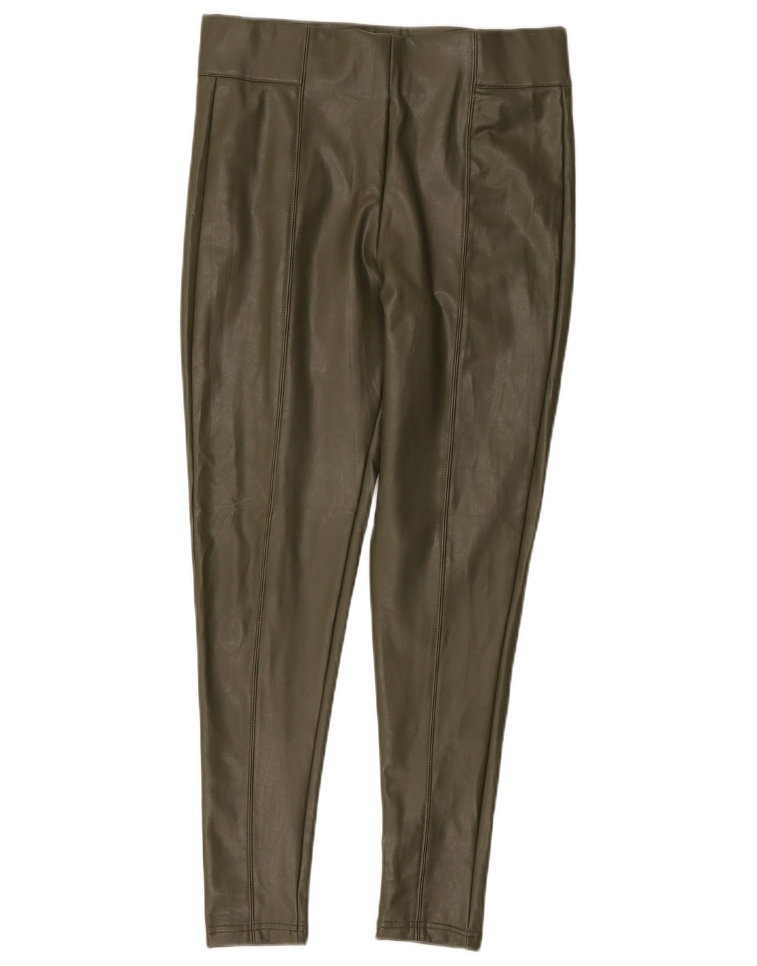 Leggings in ecopelle Marks & Spencer da donna UK 12 Poliestere kaki medio