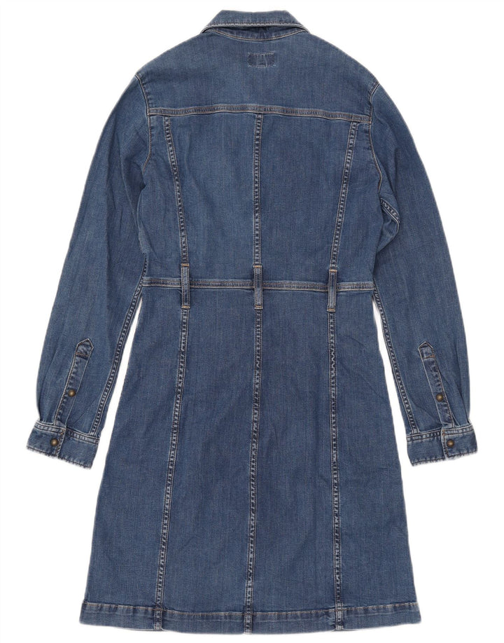 PEPE JEANS Abito in denim a maniche lunghe da donna UK 12 Cotone blu medio