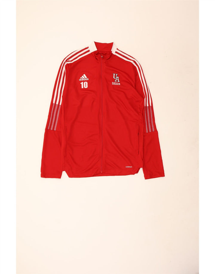 Giacca da allenamento Adidas Aeroready da uomo in poliestere rosso medio