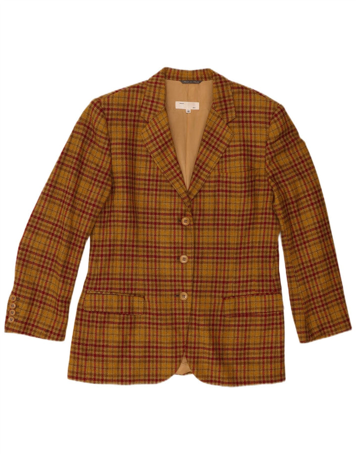 Giacca Blazer da Donna a 3 Bottoni Alberto Biani IT 46 Lana a quadri Marrone Grande