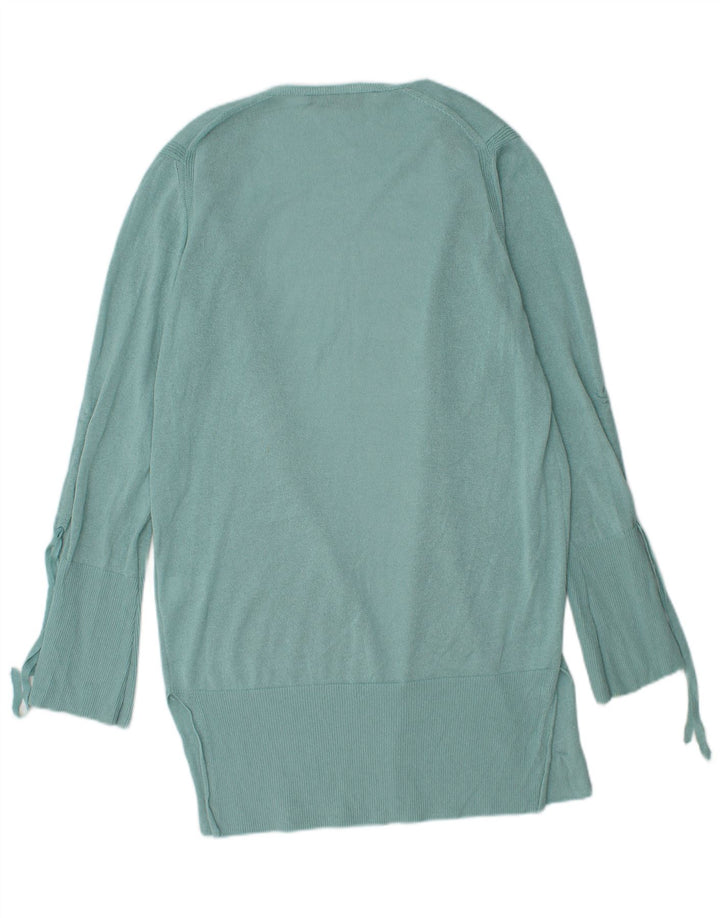 Maglione cardigan lungo da donna Marks & Spencer UK 12 Medio Turchese