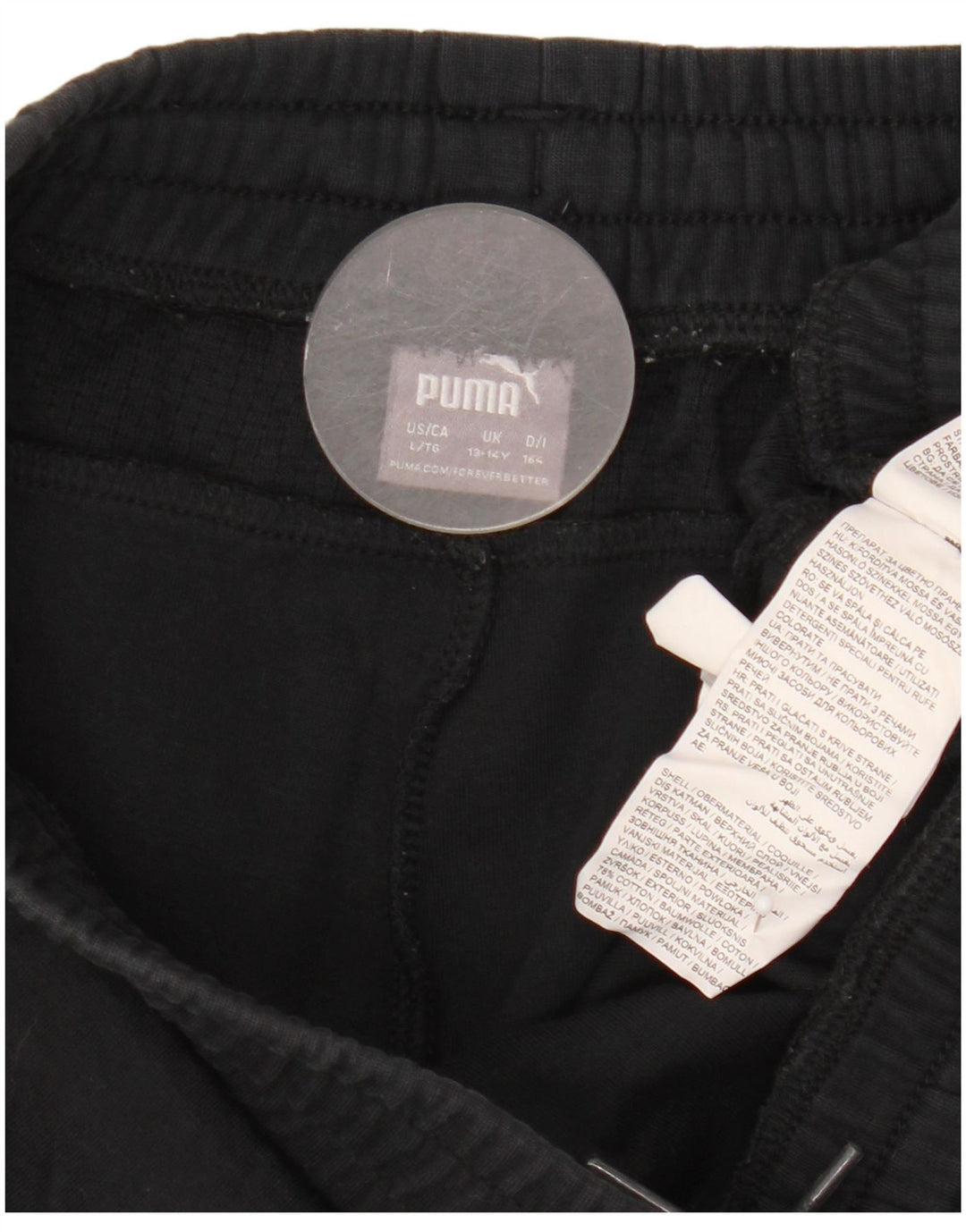 Pantaloncini sportivi Puma da ragazzo 13-14 anni in cotone nero