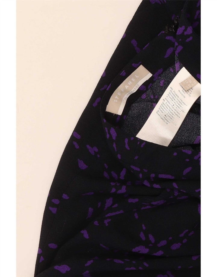 Gonna a trapezio da donna Stefanel EU 34 XS W26 Poliestere nero a quadri