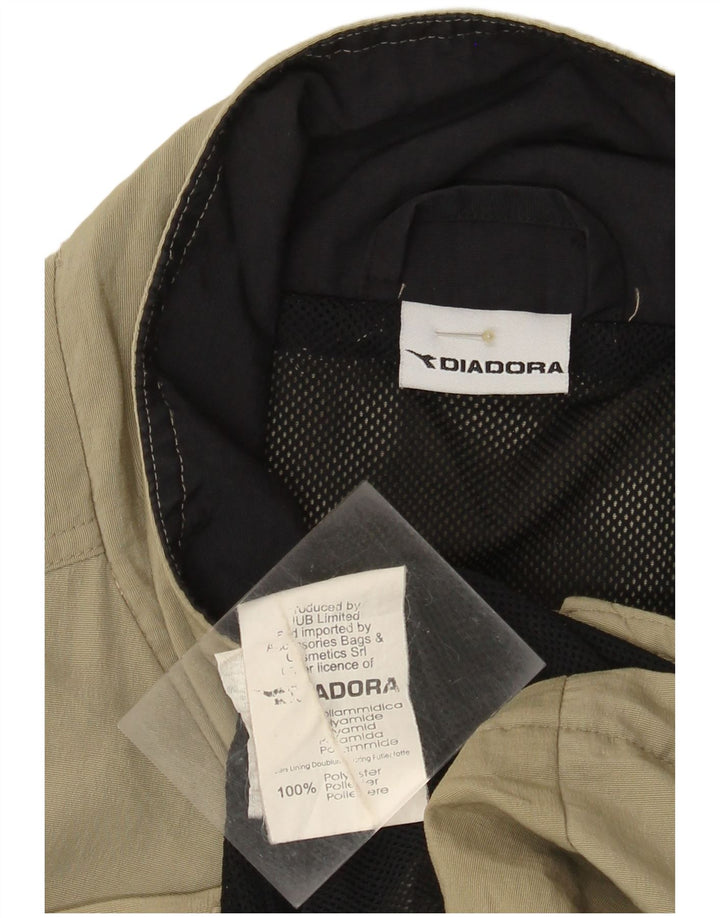 DIADORA Giacca antipioggia da uomo UK 42 XL Khaki Poliammide