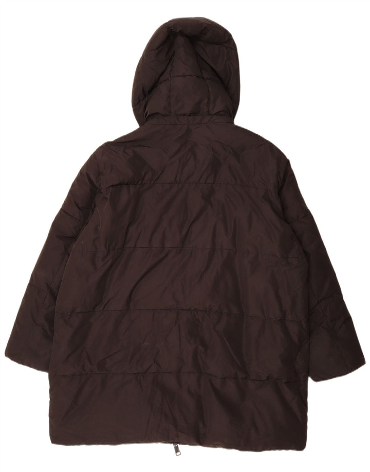Cappotto imbottito oversize con cappuccio da uomo Zara UK 14 poliestere nero medio