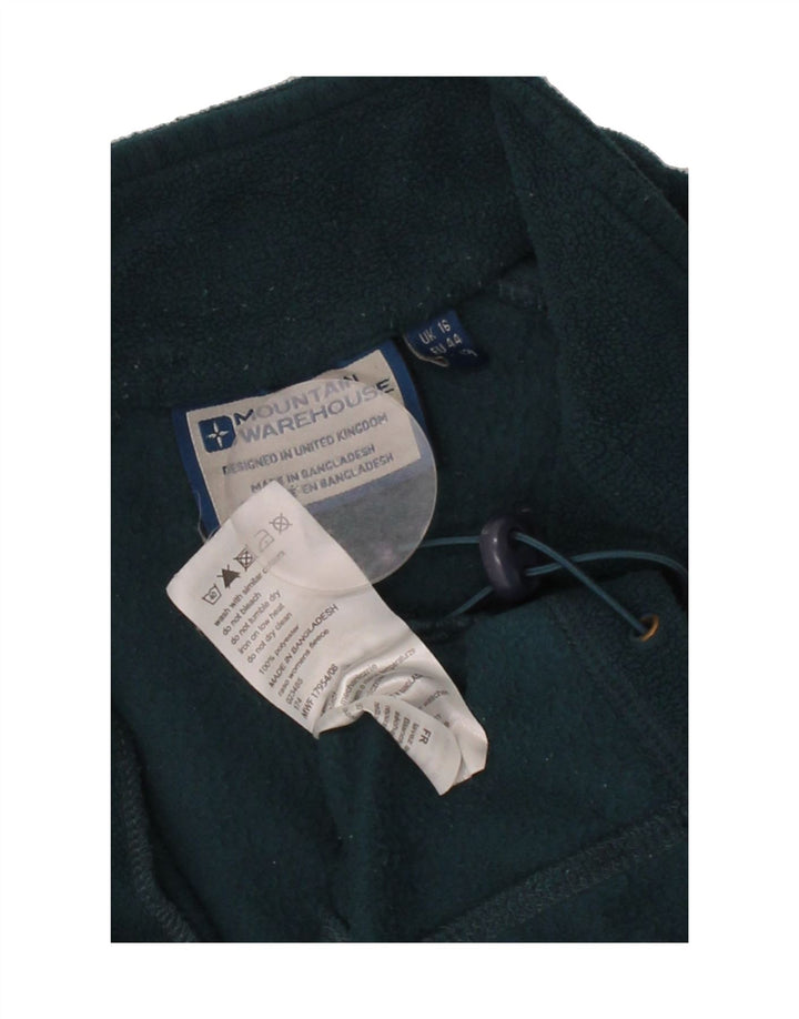 MOUNTAIN WAREHOUSE Womens Fleece Jacket UK 16 Large Green Polyester Vintage Mountain Warehouse and Second-Hand Mountain Warehouse from Messina Hembry 