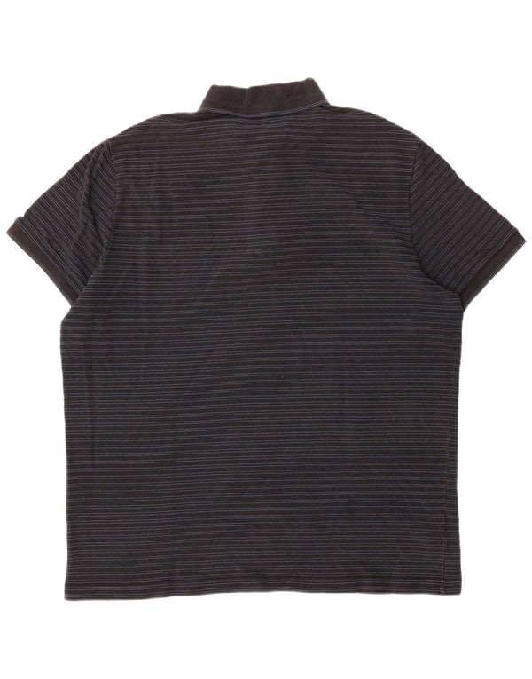 Polo Lacoste da uomo vestibilità regolare taglia 7 2XL cotone gessato nero