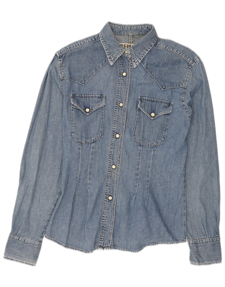 Camicia in denim da donna Replay UK 12 Cotone blu medio