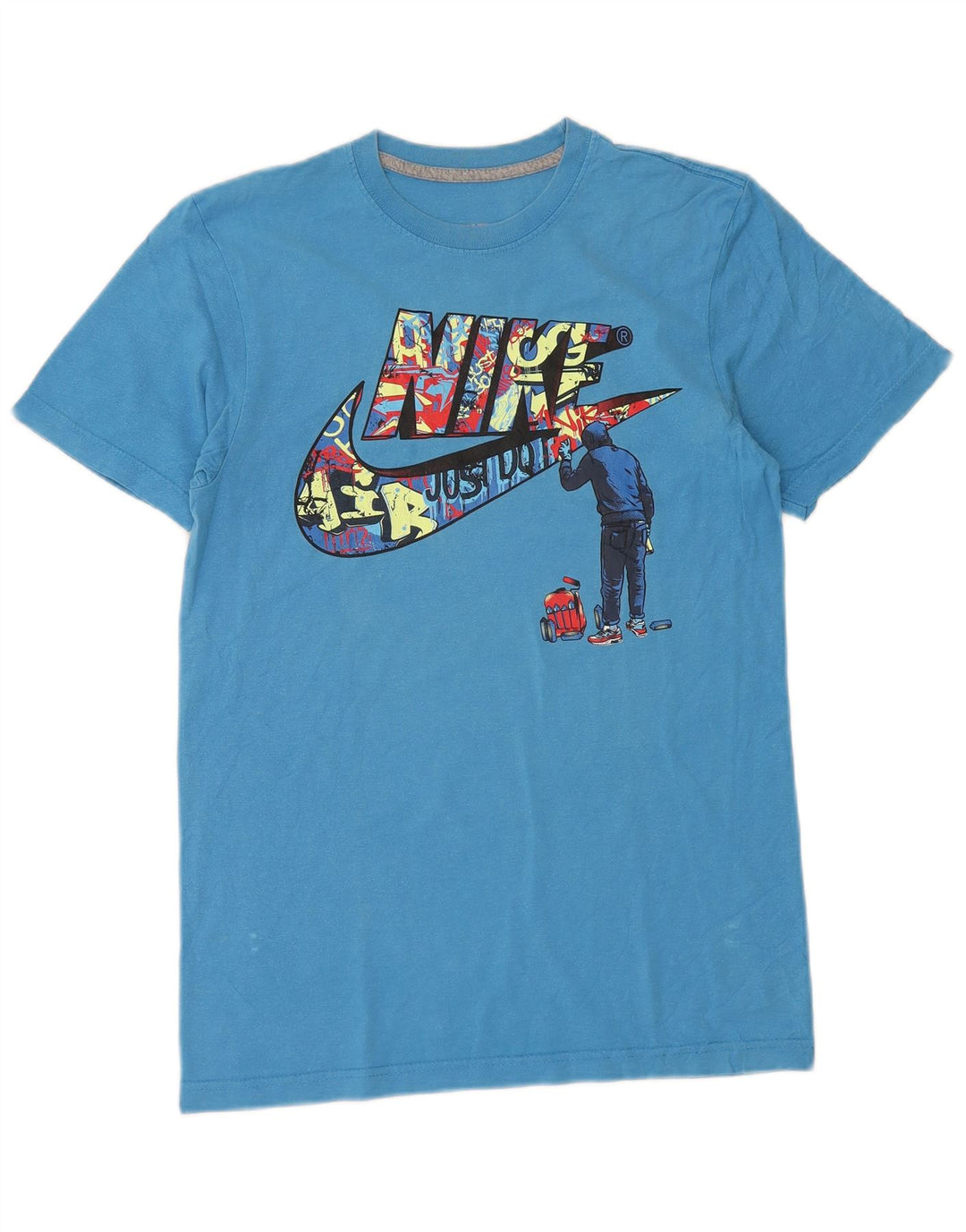 T-shirt grafica Nike da uomo con vestibilità regolare, piccola, in cotone blu