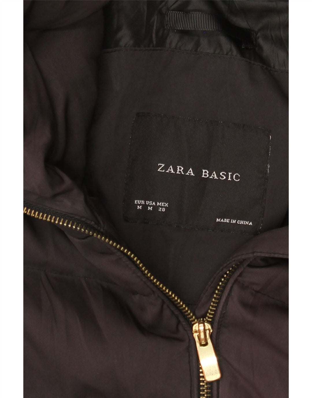Cappotto imbottito da donna Zara UK 12 medio nero