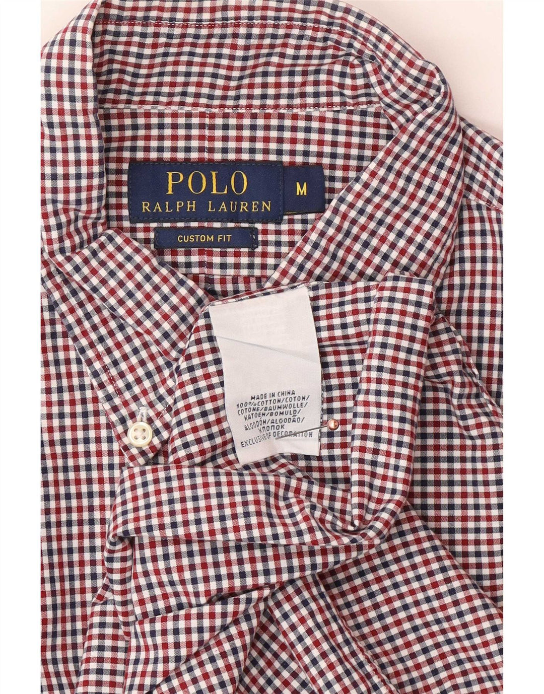 Polo Ralph Lauren Camicia da uomo su misura in cotone a quadretti multicolore medio