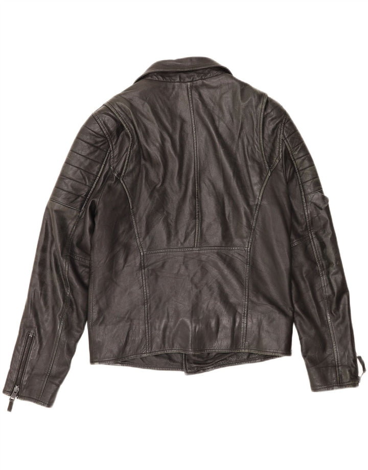 Giacca da motociclista in pelle da uomo Infinity UK 40 Large Nera