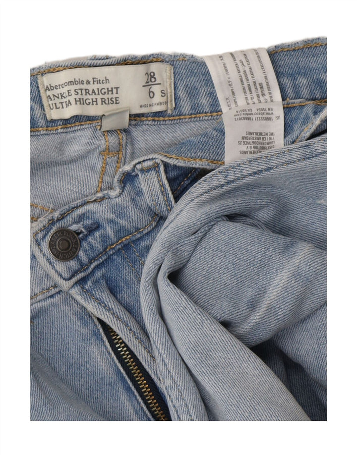 Jeans dritti da donna ABERCROMBIE & FITCH US 6 medi W28 L24 Blu