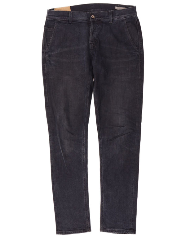 Jeans dritti da uomo Dondup W33 L34 in cotone blu navy