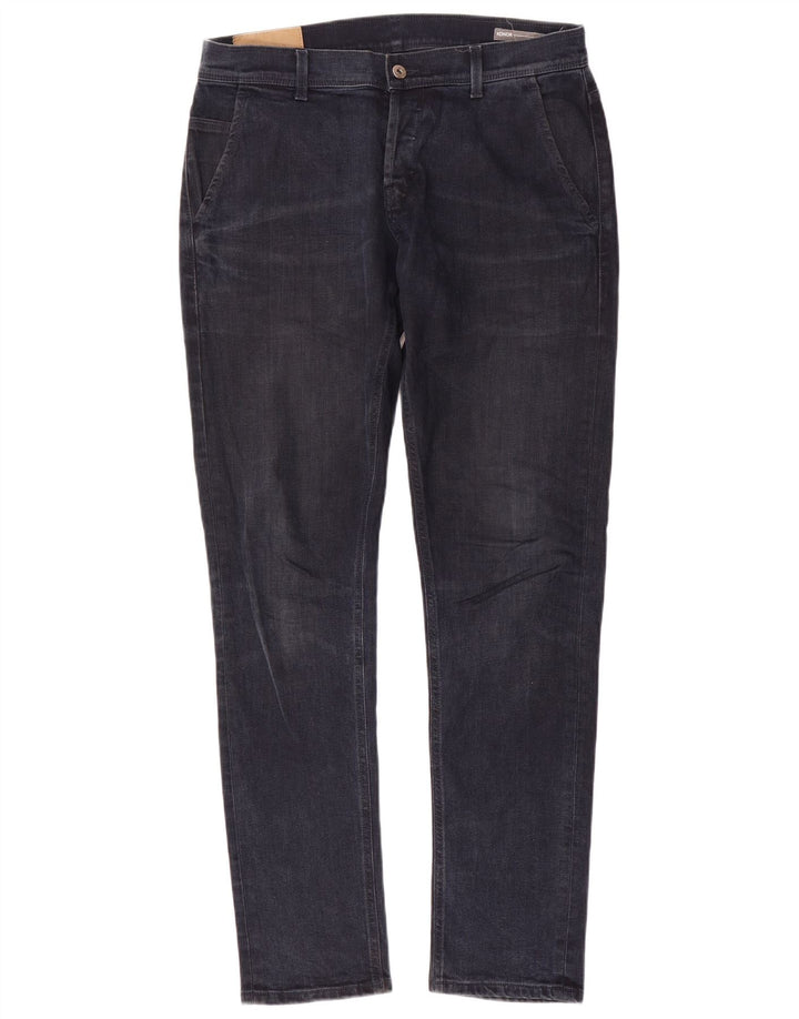 Jeans dritti da uomo Dondup W33 L34 in cotone blu navy