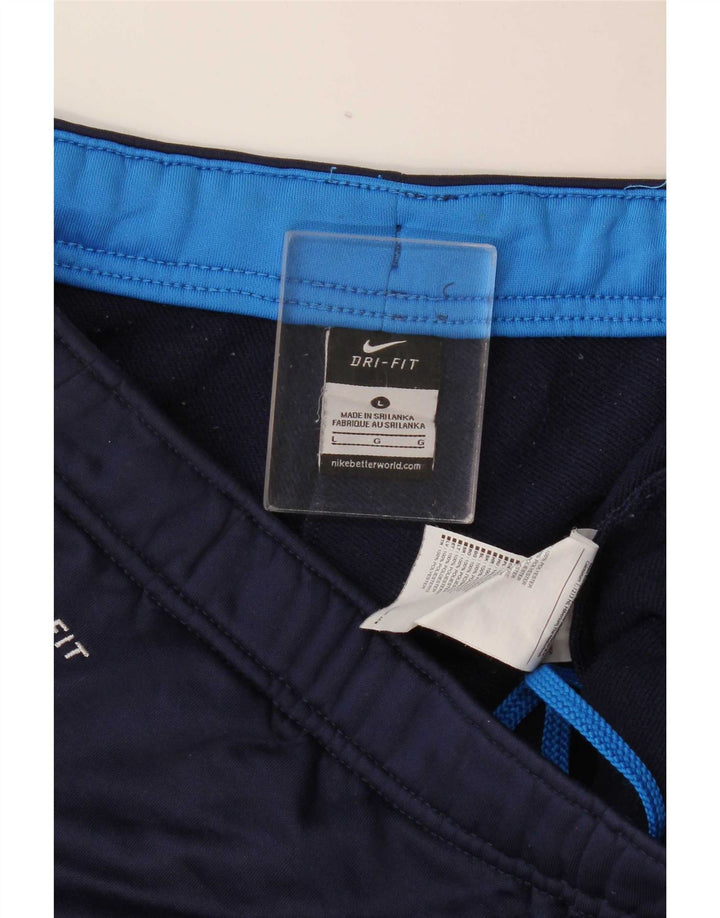 Pantaloni da tuta Nike Dri Fit da uomo, grandi, in poliestere blu navy