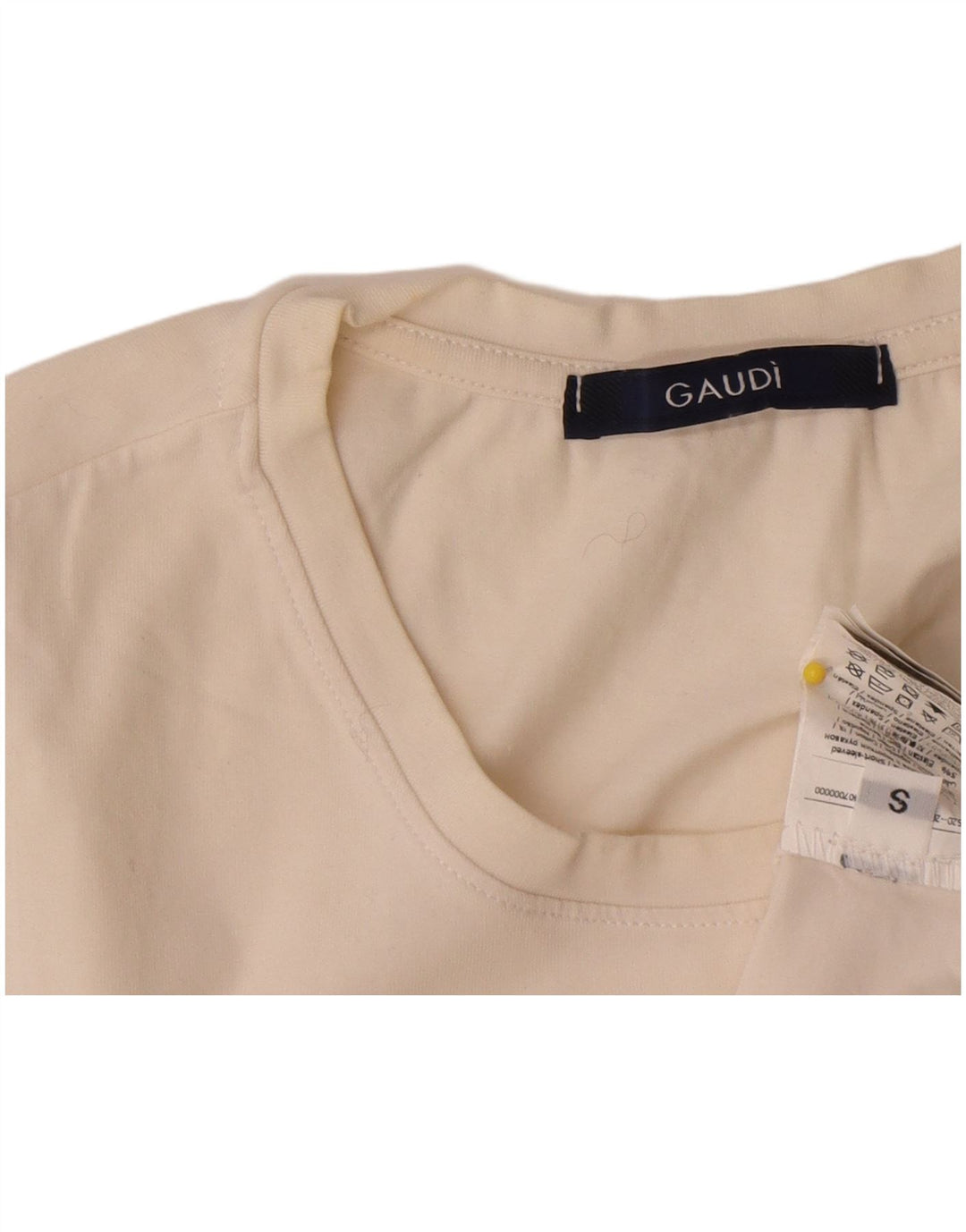 T-shirt grafica da uomo Gaudi Top in cotone floreale bianco piccolo