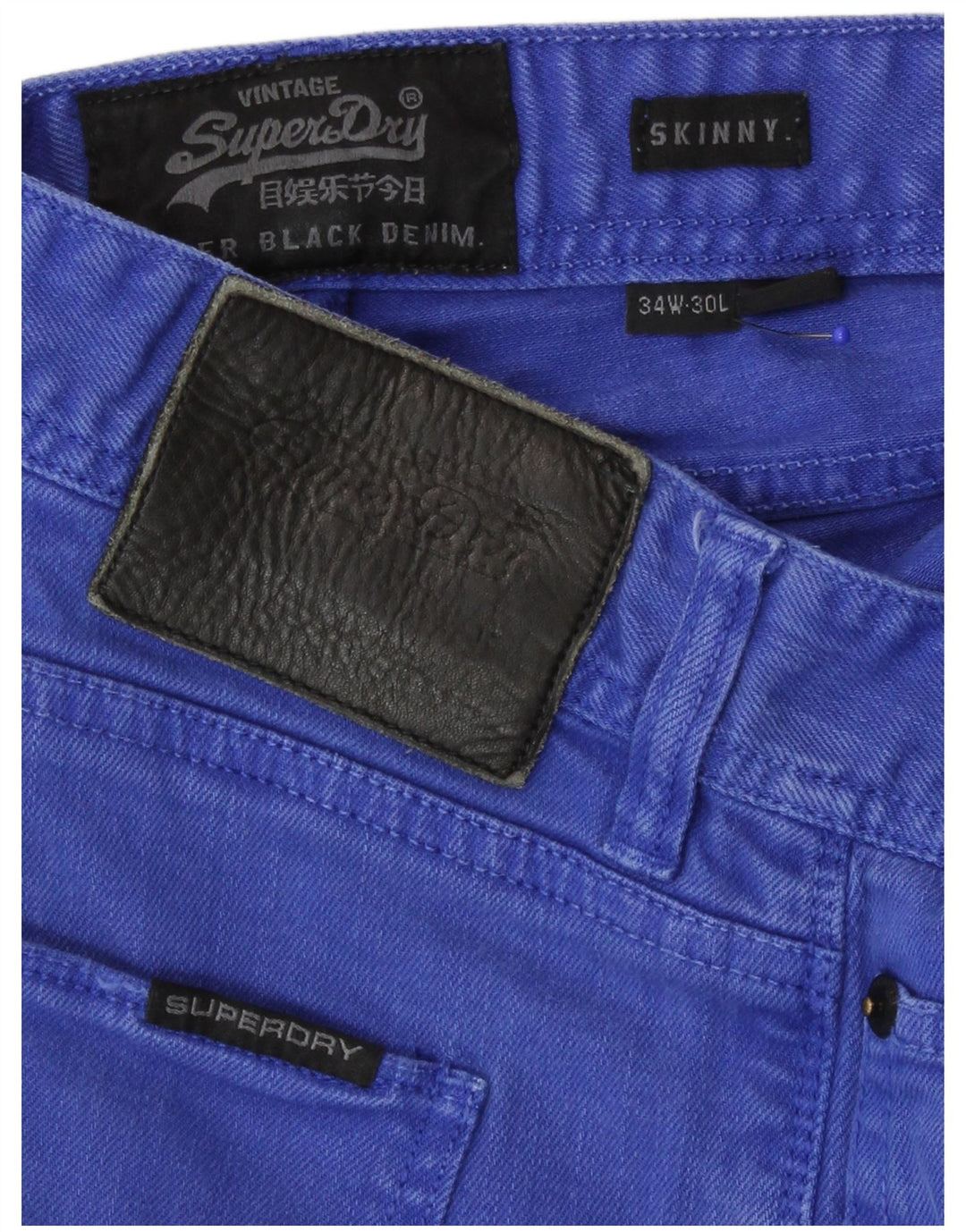 Jeans skinny da uomo Superdry W34 L30 Blu