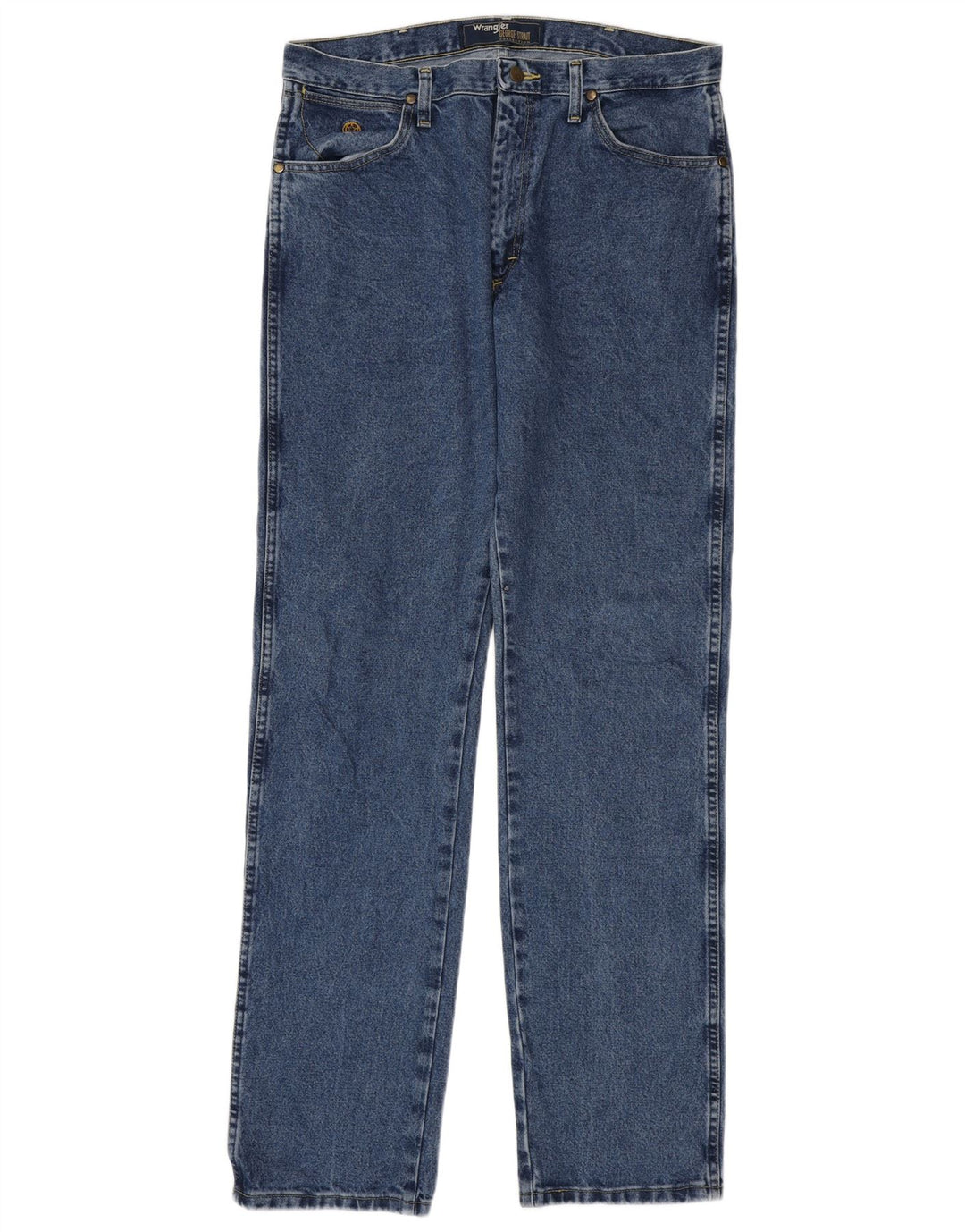 Jeans dritti da uomo Wrangler W34 L36 cotone blu