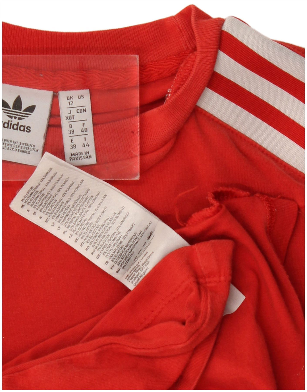 T-shirt da donna Adidas Top UK 12 rosso medio in cotone