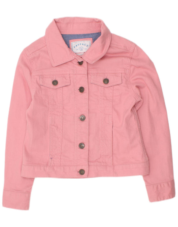 Giacca Jeans Bambina Fat Face 7-8 Anni Cotone Rosa
