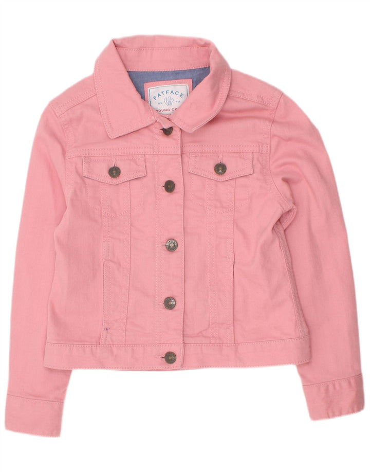 Giacca Jeans Bambina Fat Face 7-8 Anni Cotone Rosa