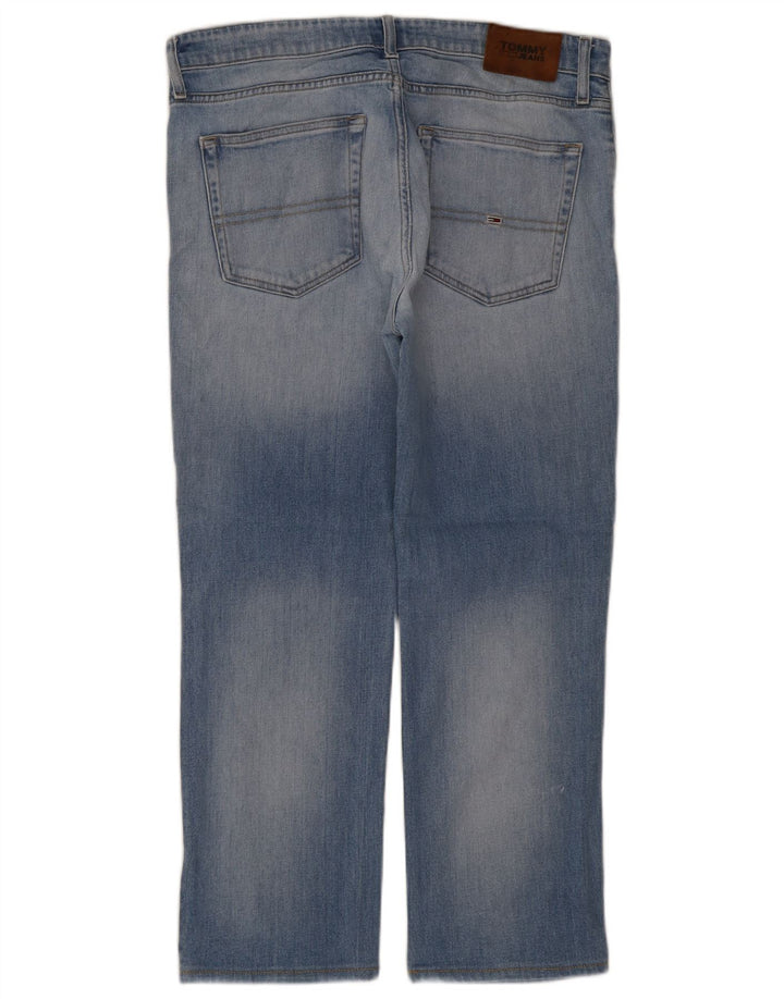 Jeans dritti regolari da uomo Tommy Hilfiger W34 L27 cotone blu
