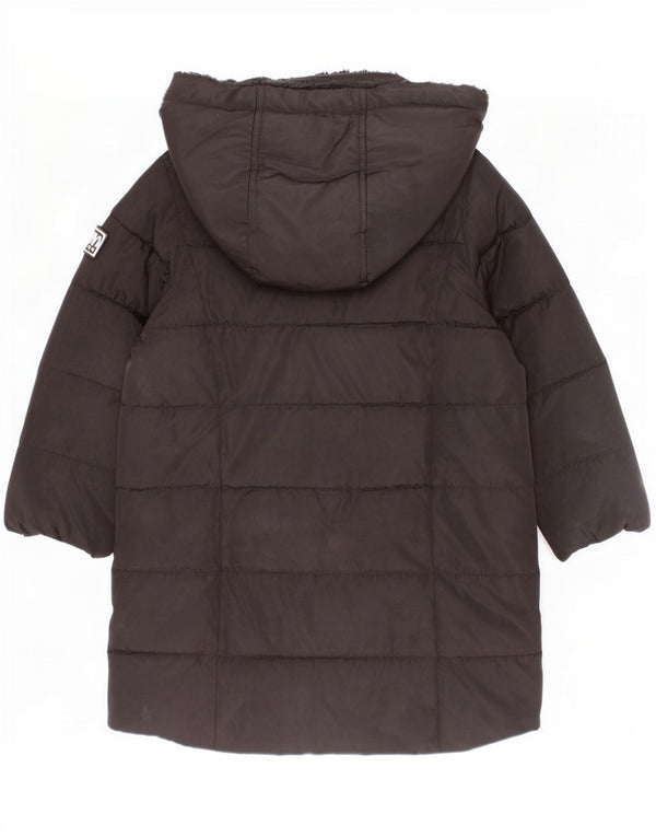 Cappotto imbottito con cappuccio per bambina Dkny 18-24 mesi in nylon nero