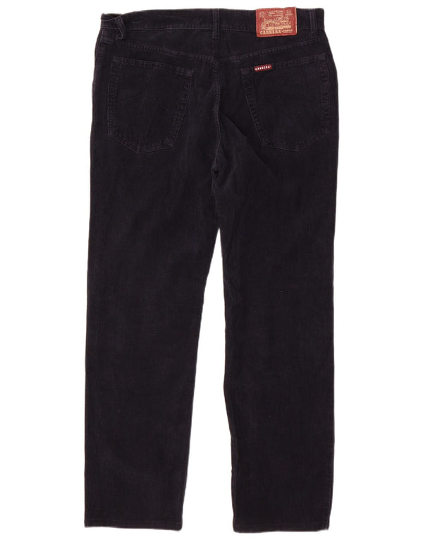 Pantaloni dritti da uomo in velluto a coste Carrera IT 50 Large W34 L28 Blu Navy