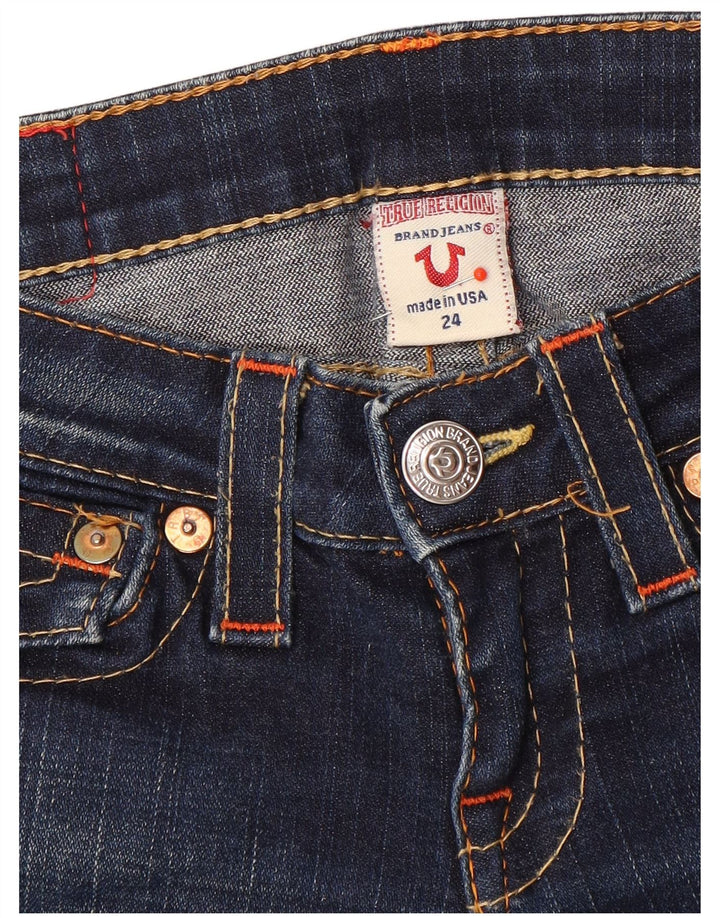 Jeans bootcut slim da donna True Religion W24 L33 cotone blu