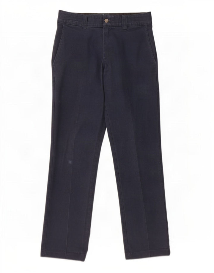 Pantaloni chino dritti da uomo Dickies W30 L32 poliestere blu navy