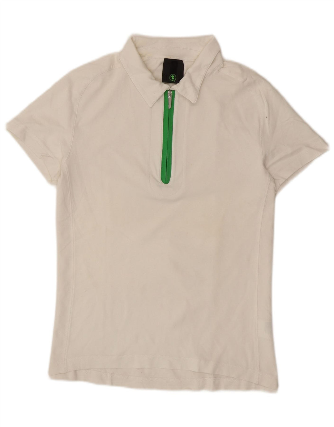 Polo vintage da uomo in cotone bianco medio