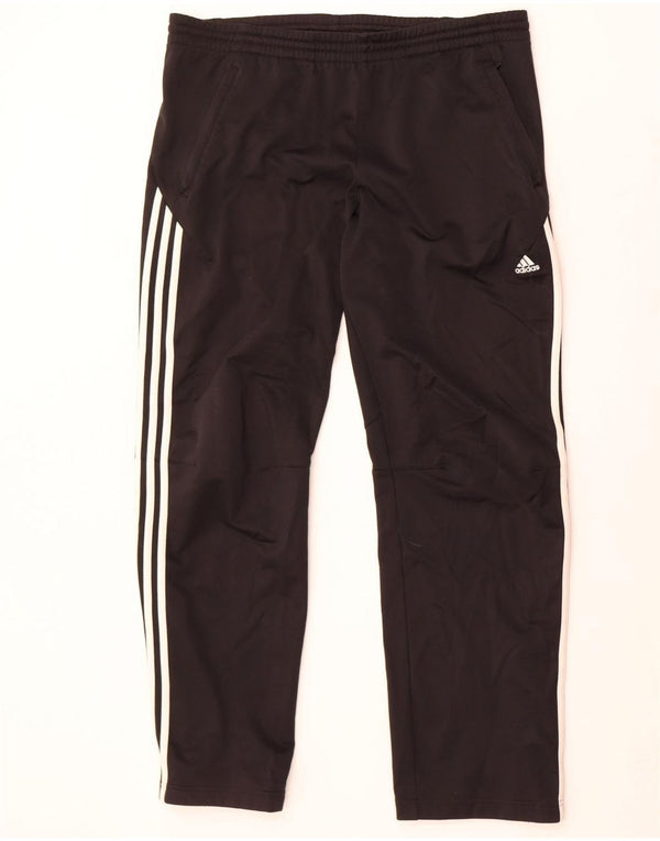 Pantaloni da tuta da uomo Adidas Large neri in poliestere