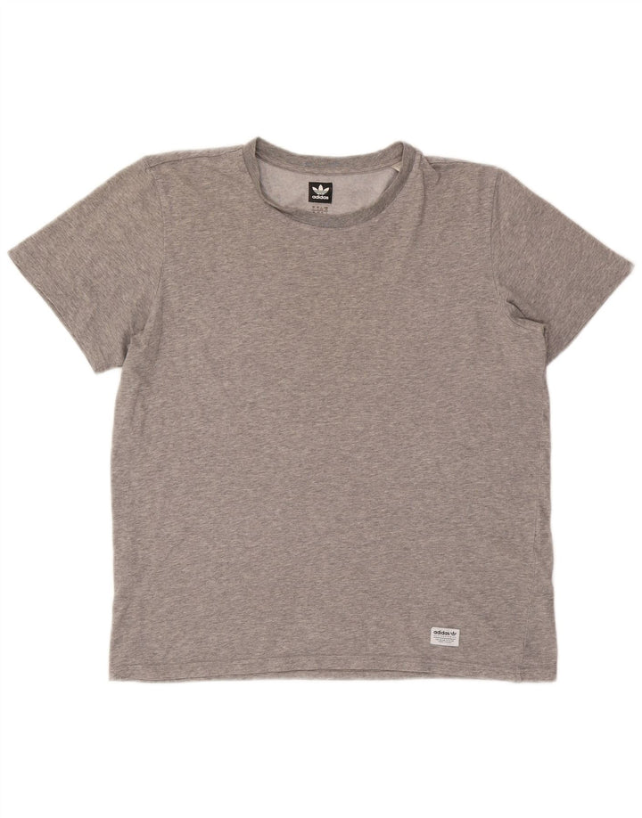 T-shirt da uomo Adidas Top grande in cotone chiazzato grigio
