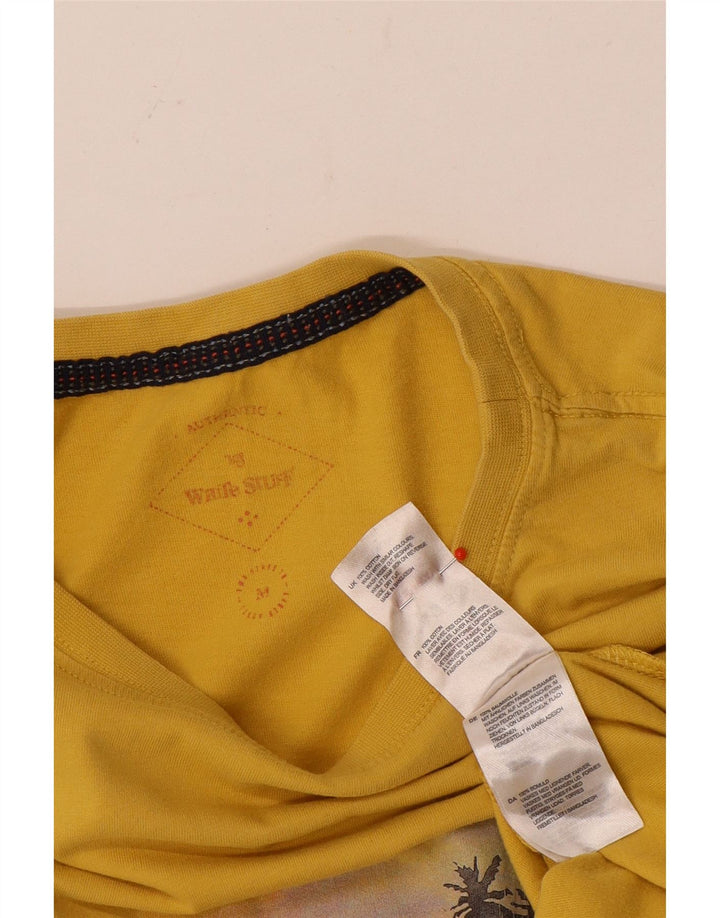 T-shirt grafica da uomo White Stuff Top in cotone giallo medio