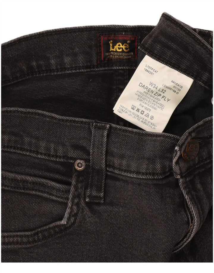 Jeans dritti da uomo Lee Daren Zip Fly W34 L32 cotone nero