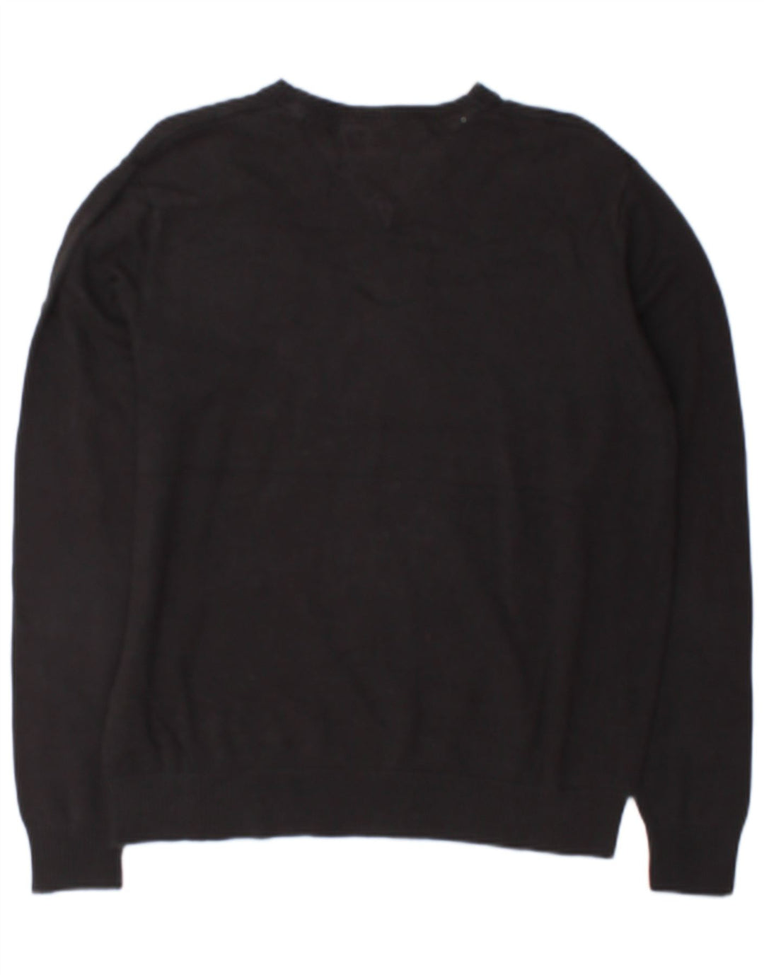 Maglione maglione con scollo a V da uomo Tommy Hilfiger piccolo cotone grigio