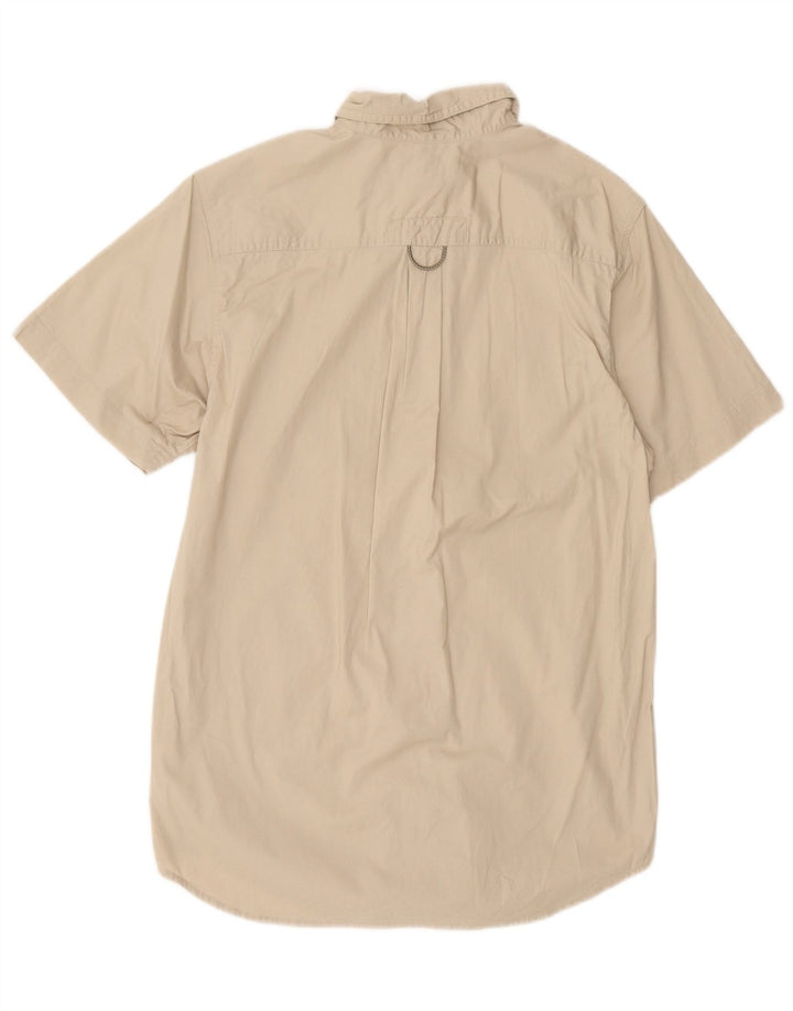 Camicia a maniche corte da uomo Columbia Small in cotone beige