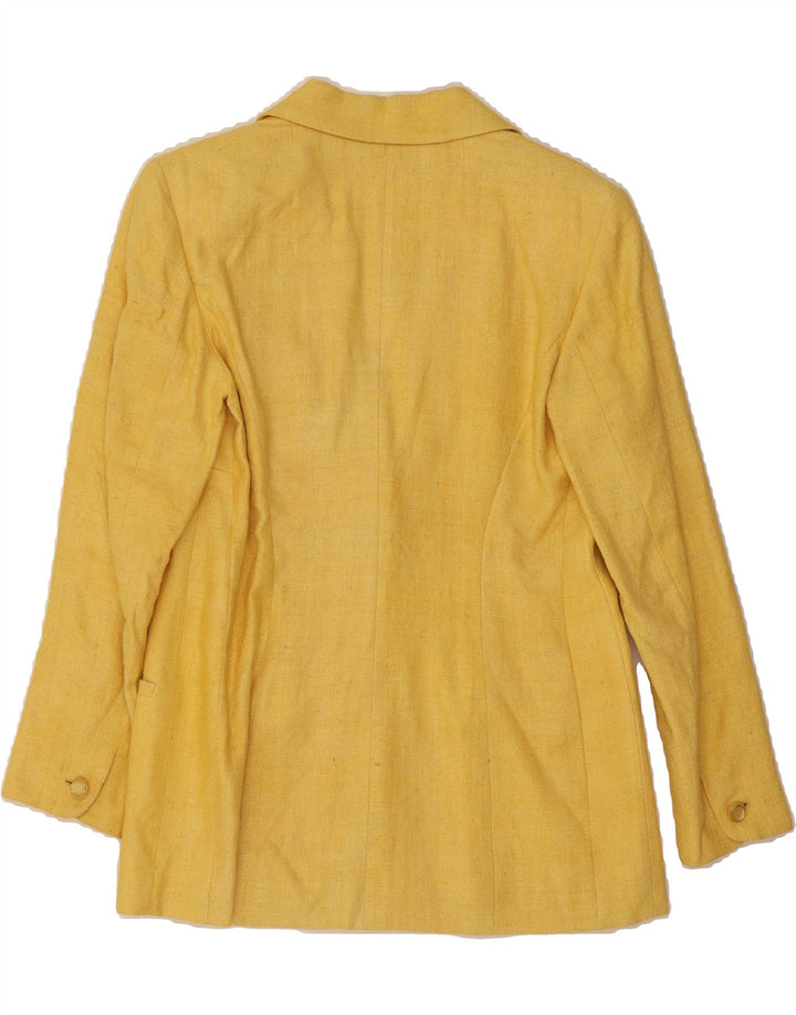 BYBLOS Womens 2 Button Blazer Jacket IT 40 Small Yellow Vintage Byblos and Second-Hand Byblos from Messina Hembry 